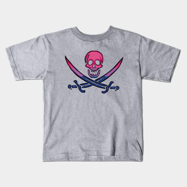 Bisexual Pirate Pride Kids T-Shirt by BeSmartFightDirty